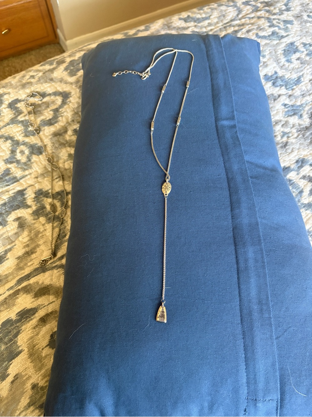 Brighton Y-Style Pendant Necklace - Silver with beautiful detailing